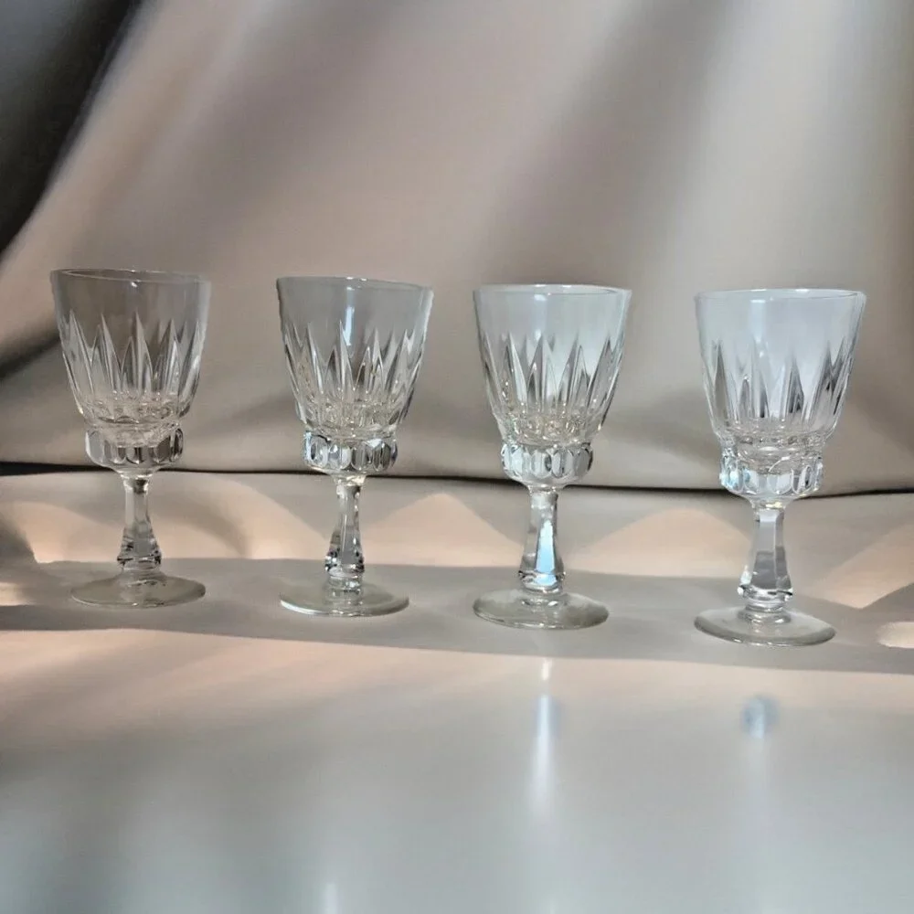 Vintage Villeroy & Boch Tiara Cordial Glasses Hand Blown Crystal 3.5
